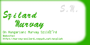 szilard murvay business card